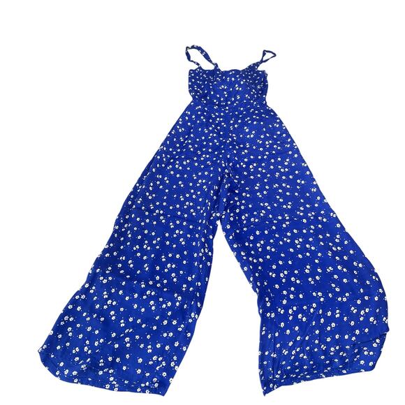 FAITHFULL THE BRAND Betina Blue Floral Jumpsuit Tie Back‎ Small - Picture 2 of 7